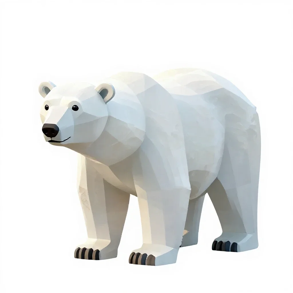 Ice bear isolated on a white background