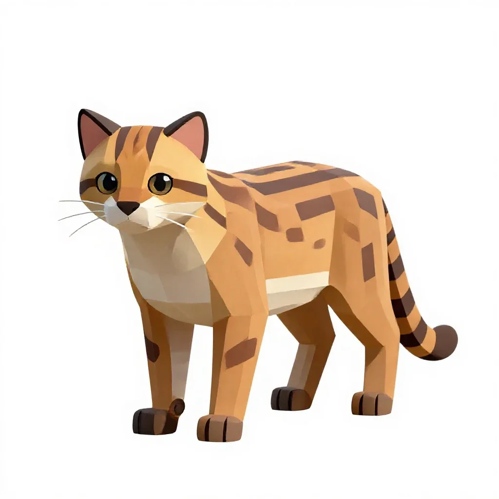 Ocelot isolated on a white background