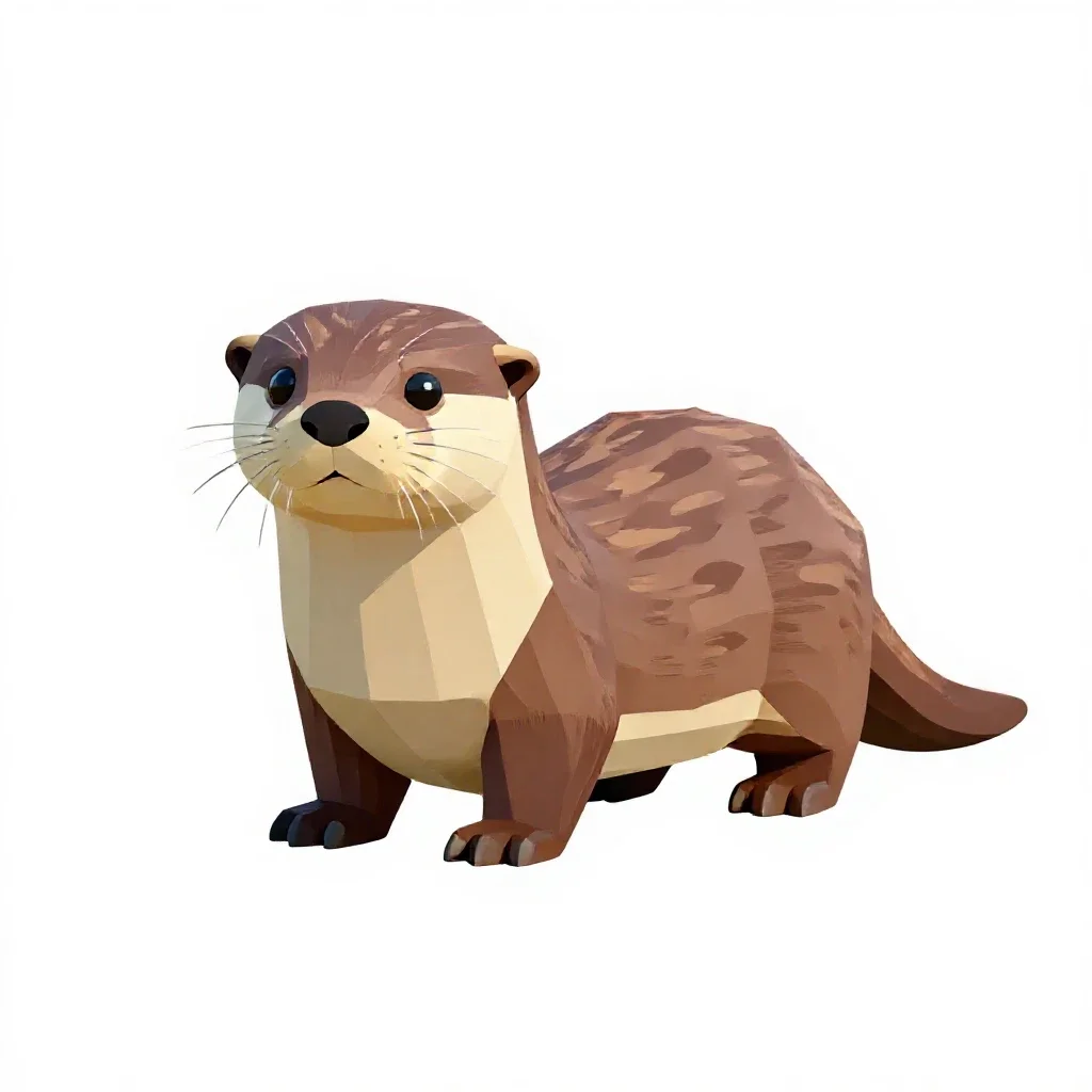 Otter shrew isolated on a white background