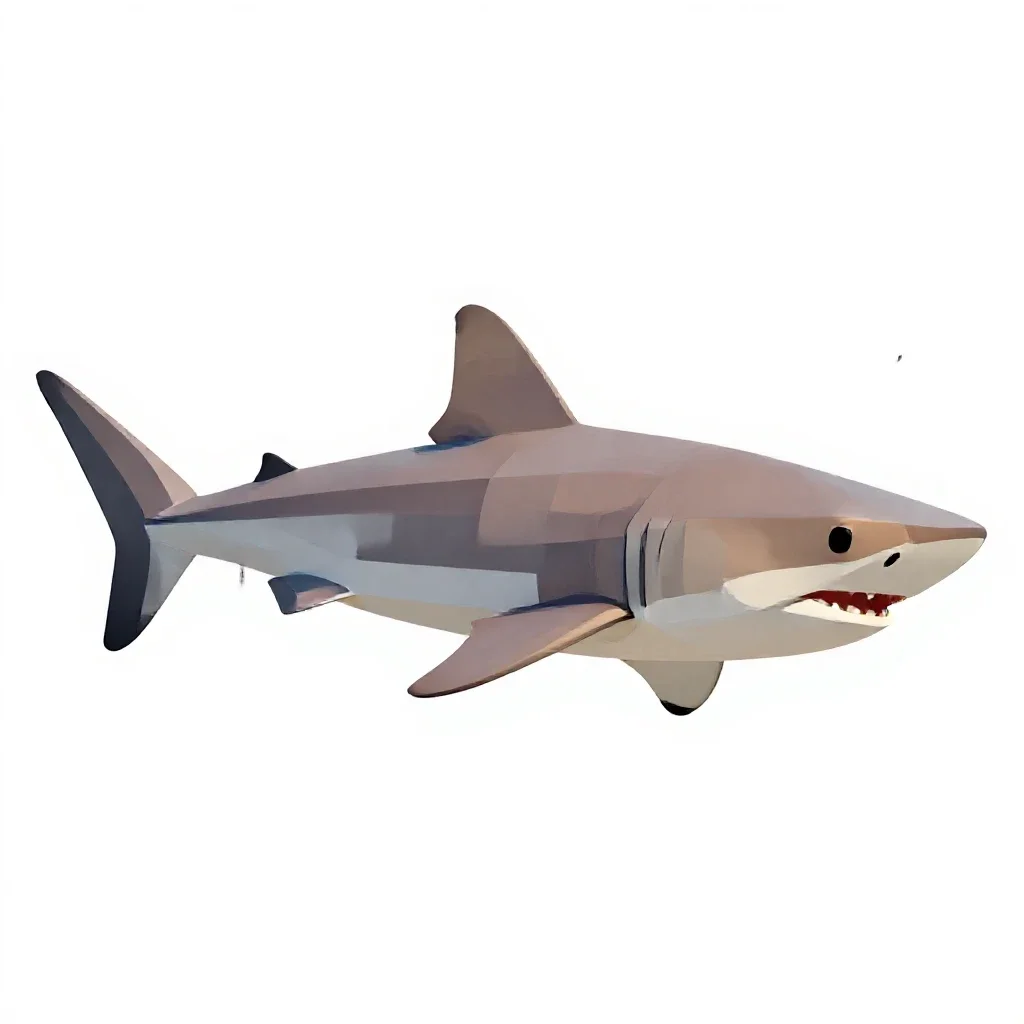 Basking shark isolated on a white background