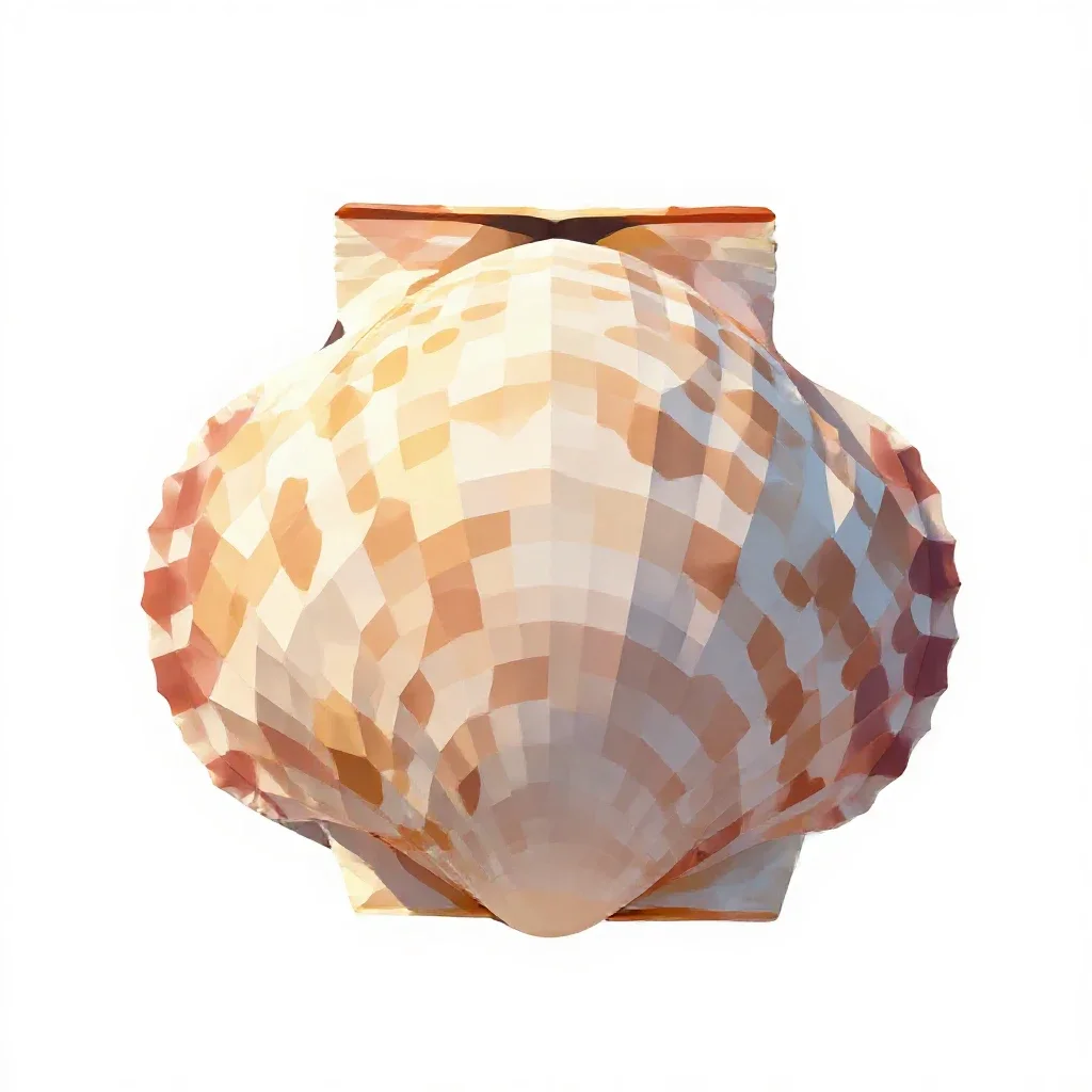 Bay scallop isolated on a white background