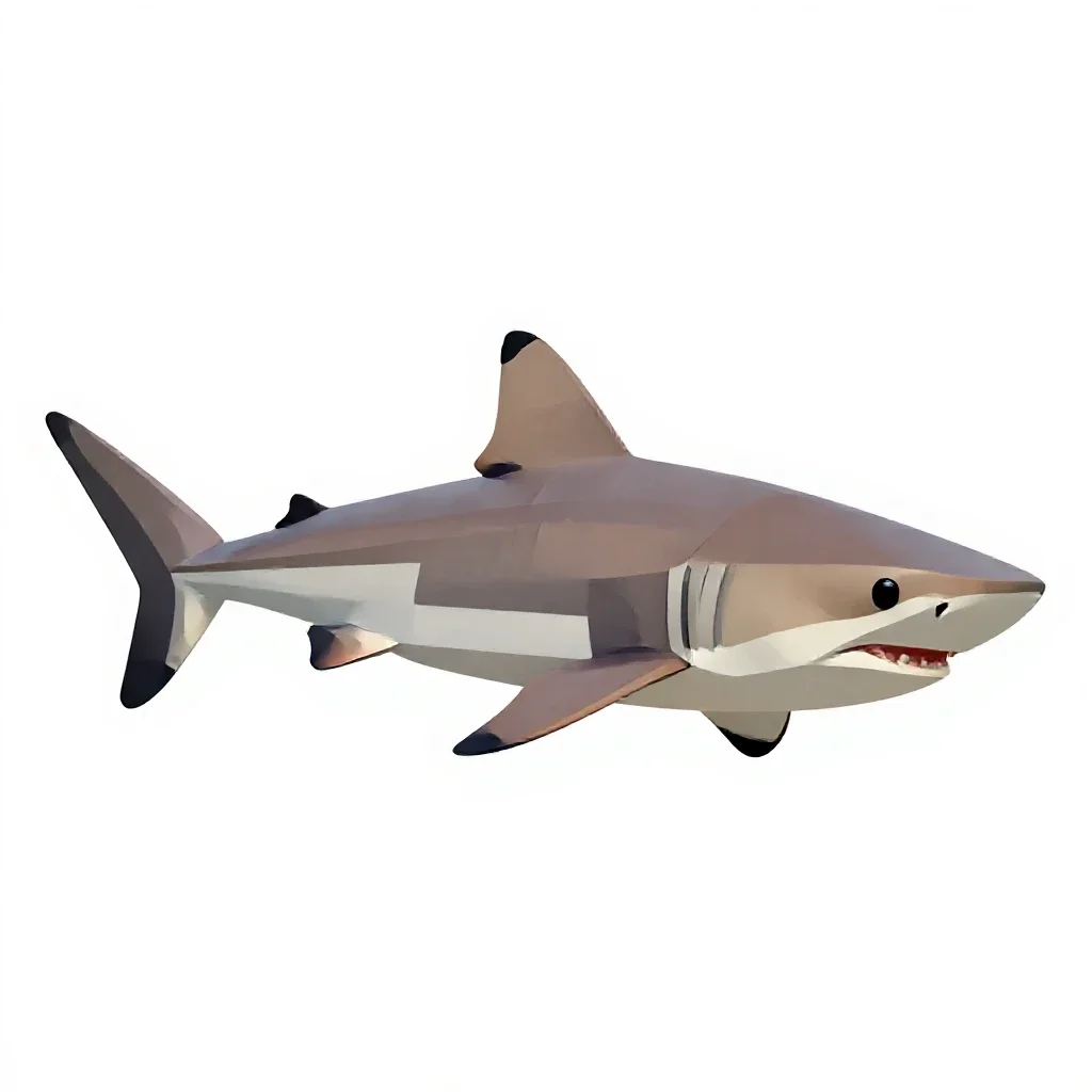 Blacktip shark isolated on a white background