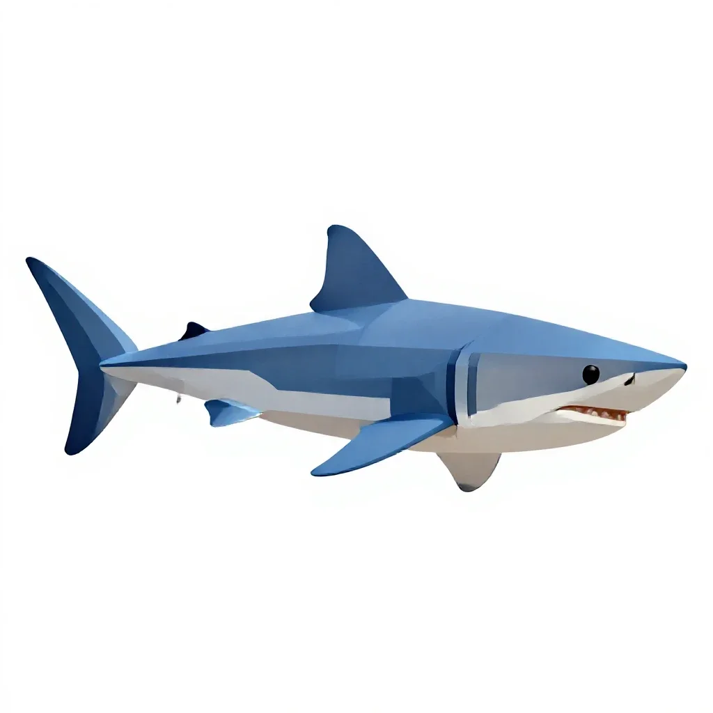 Blue shark isolated on a white background
