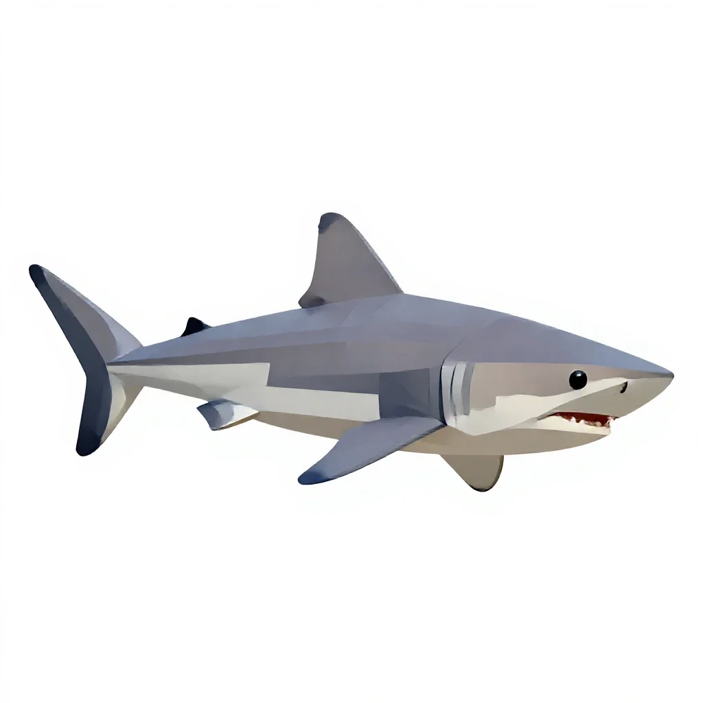 Bonito shark isolated on a white background