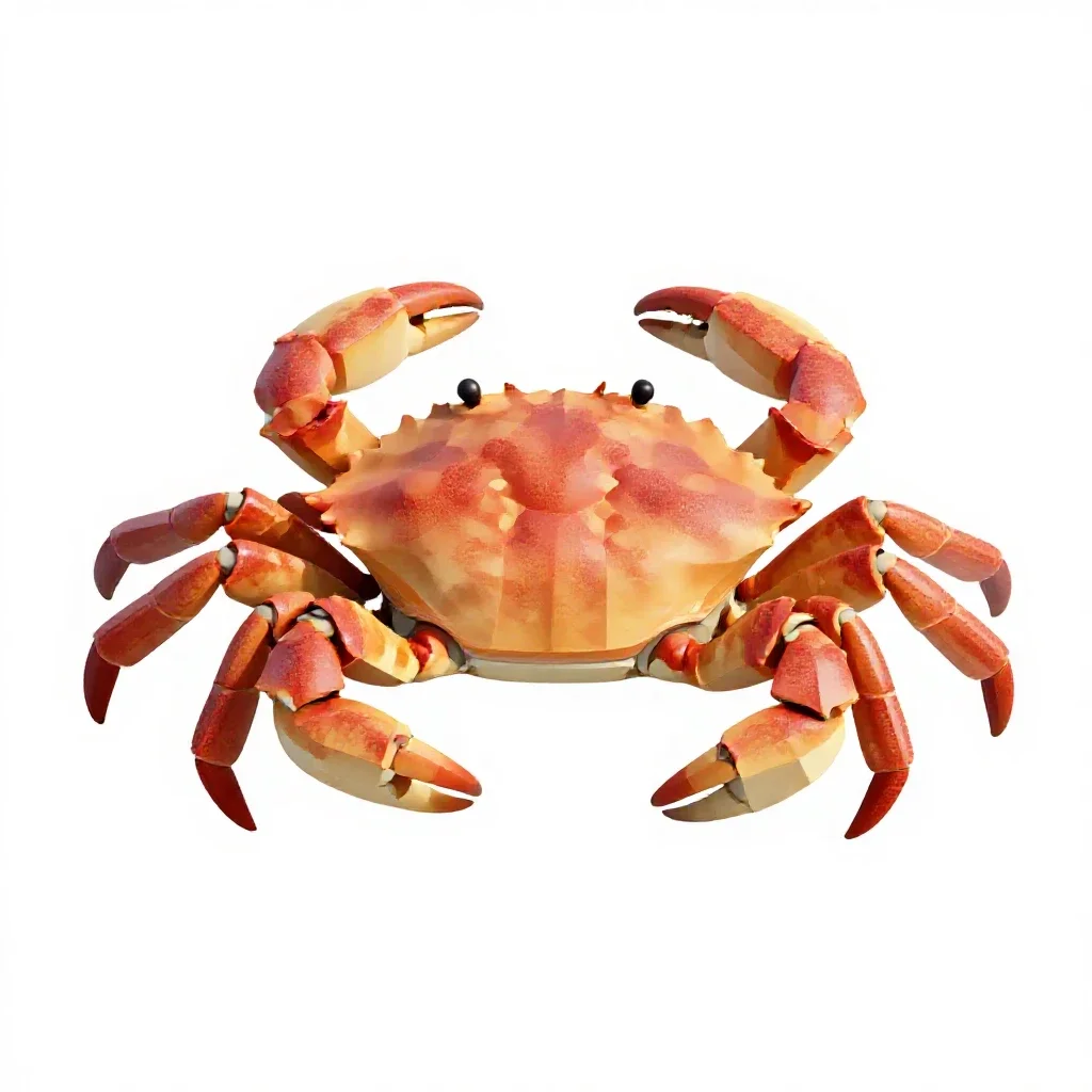 Brachyuran isolated on a white background
