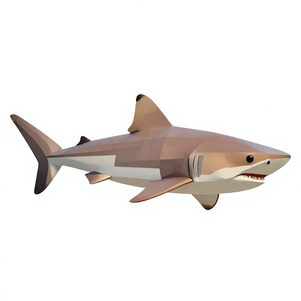 Bull shark isolated on a white background