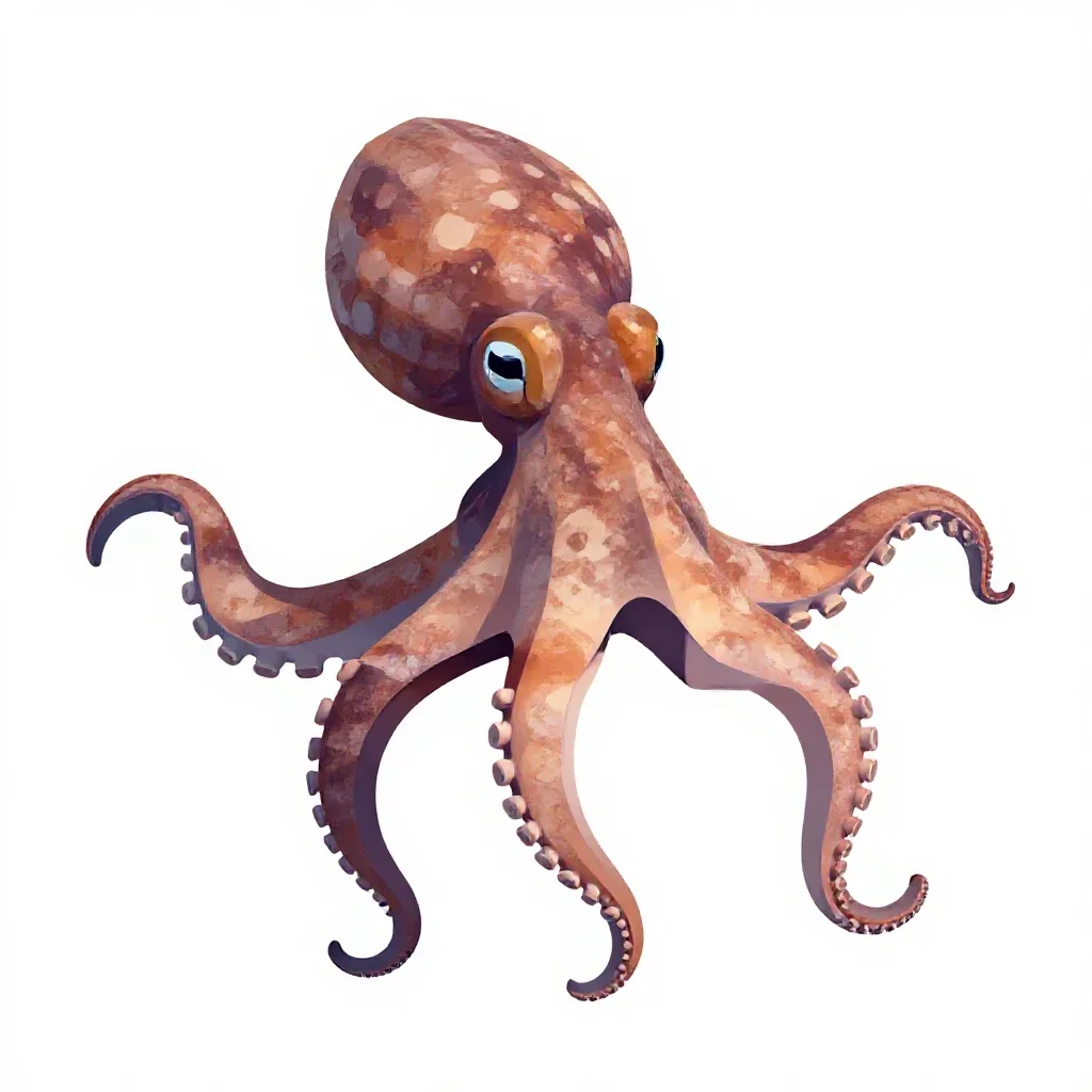 Cephalopod isolated on a white background