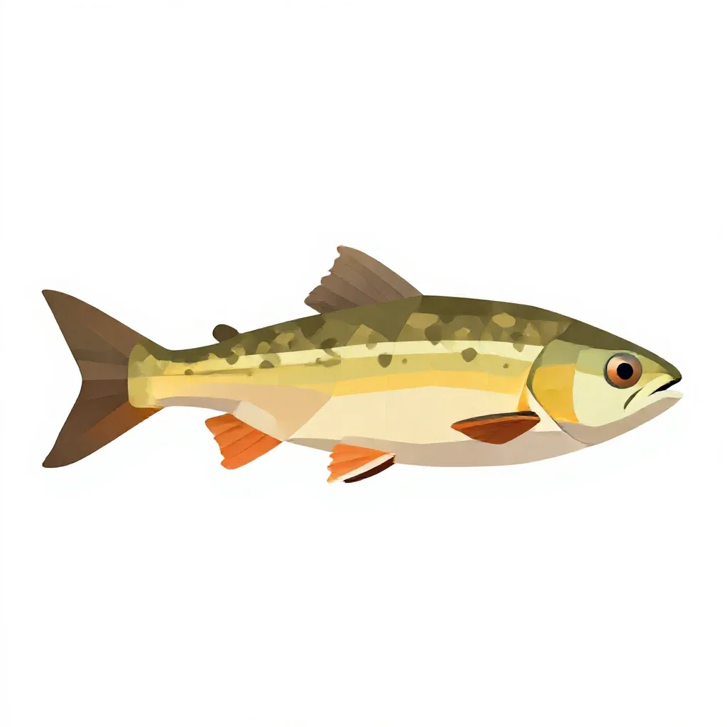 Common shiner isolated on a white background
