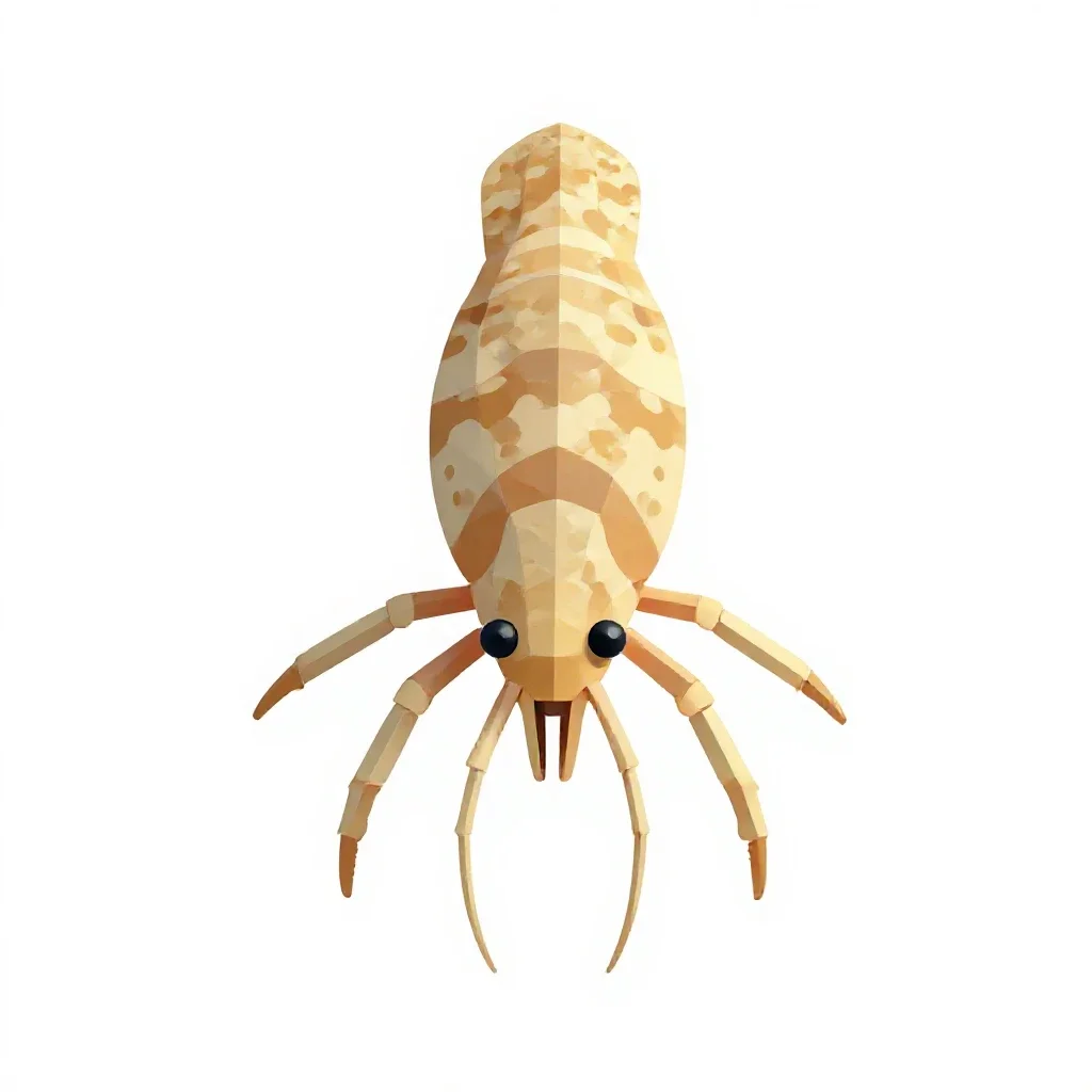 Copepod isolated on a white background