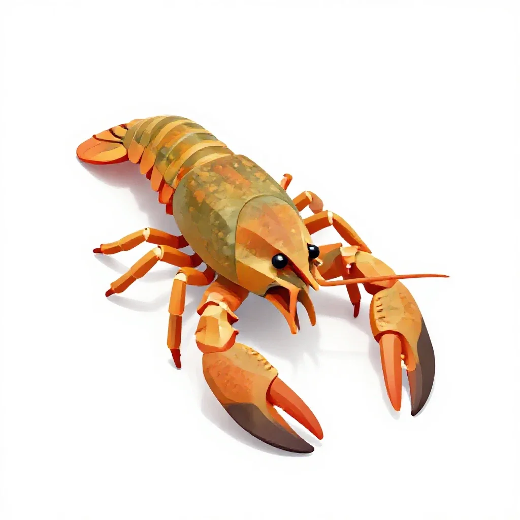Crayfish isolated on a white background