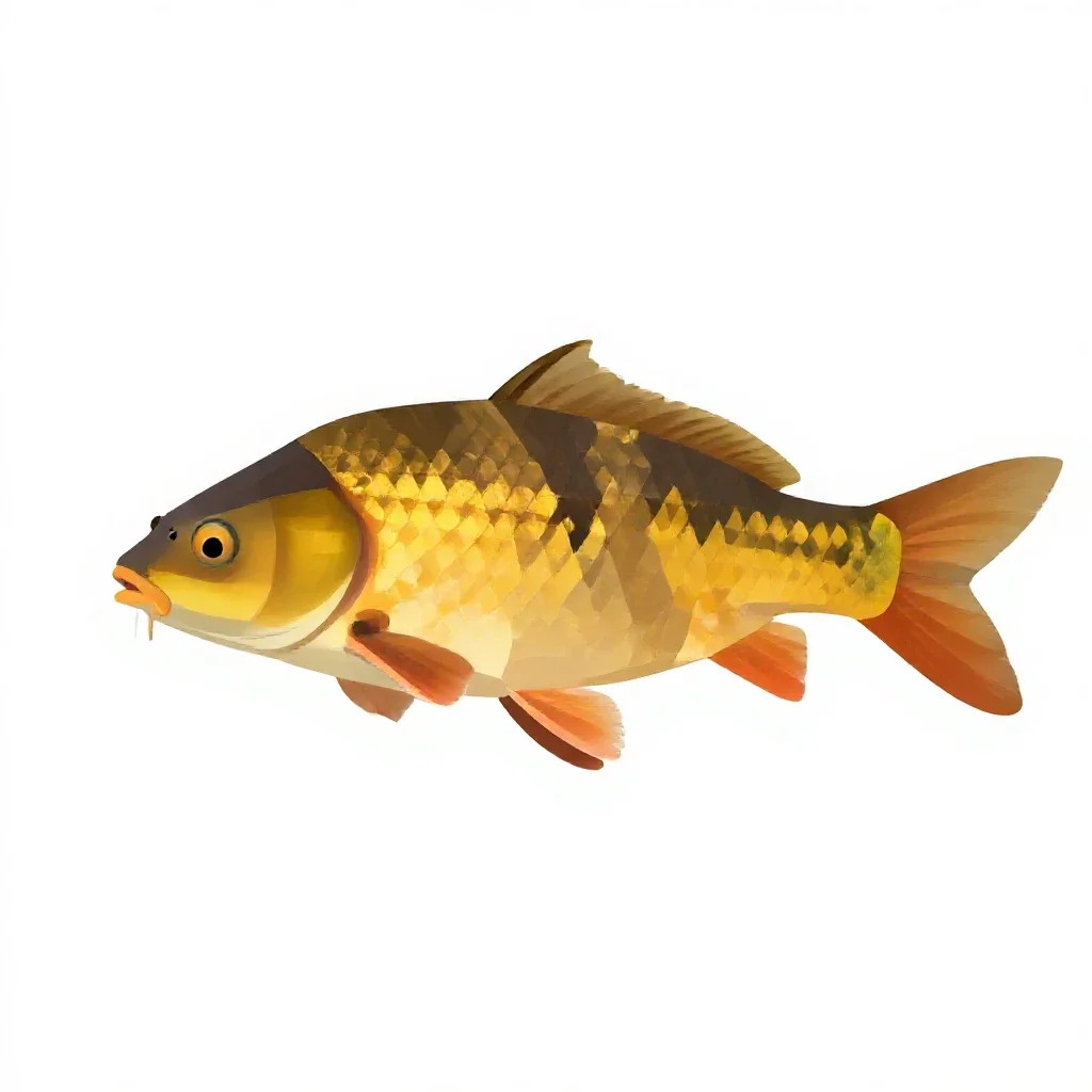 Crucian carp isolated on a white background