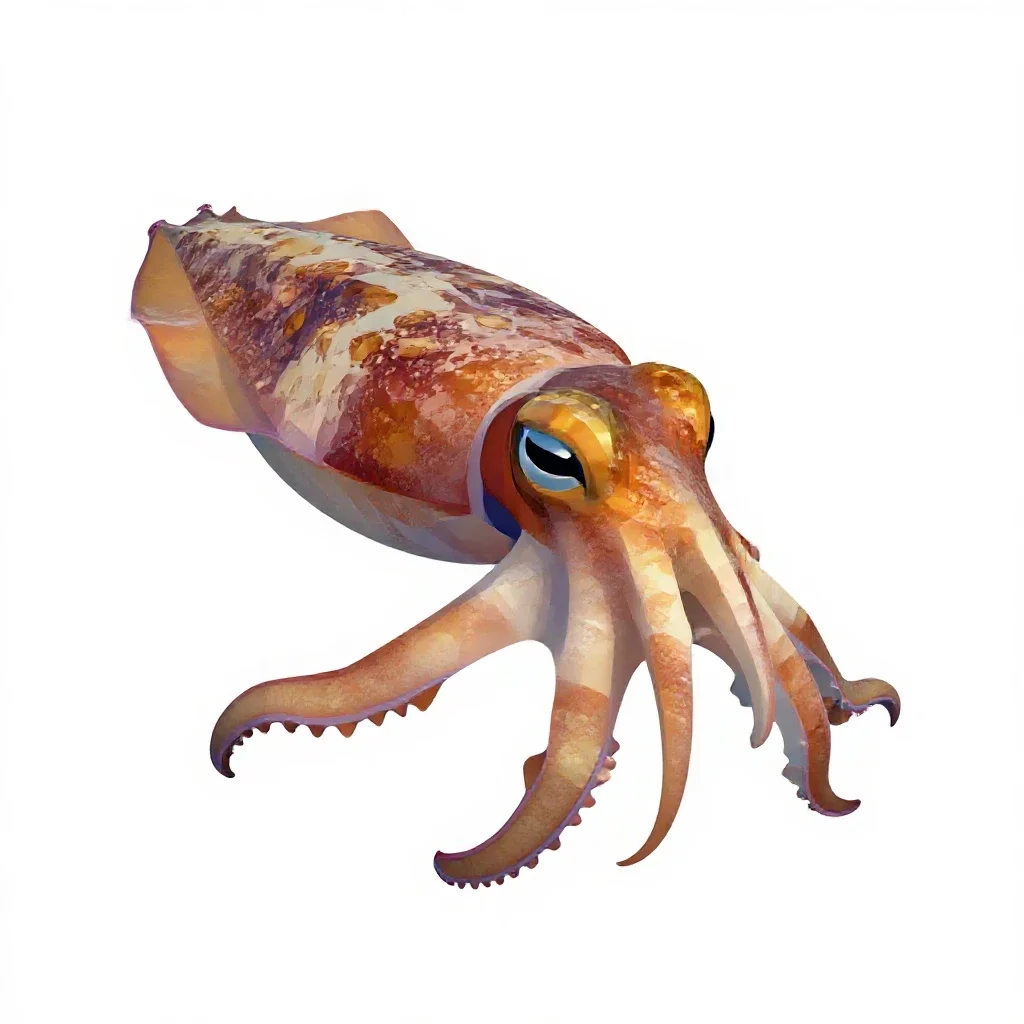 Cuttlefish isolated on a white background