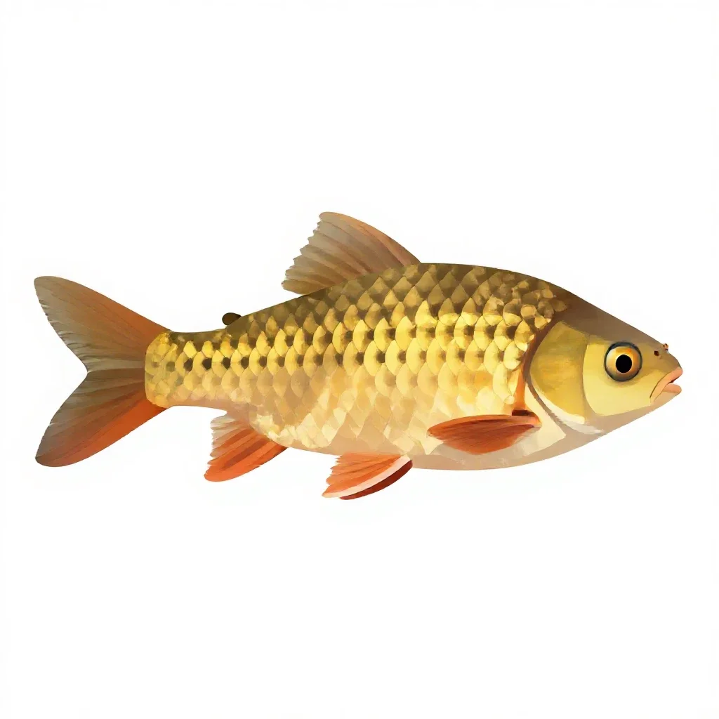 Cyprinid isolated on a white background
