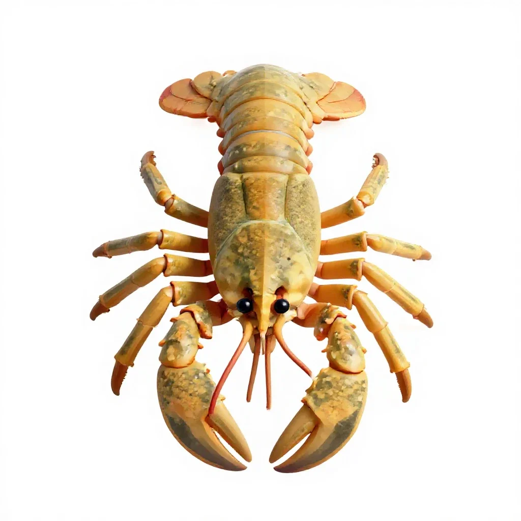 Decapod crustacean isolated on a white background