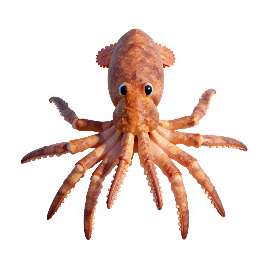 Decapod isolated on a white background