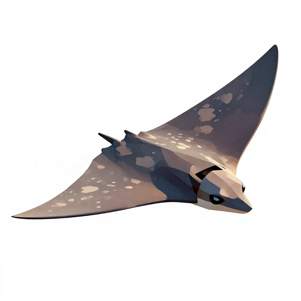 Devil ray isolated on a white background