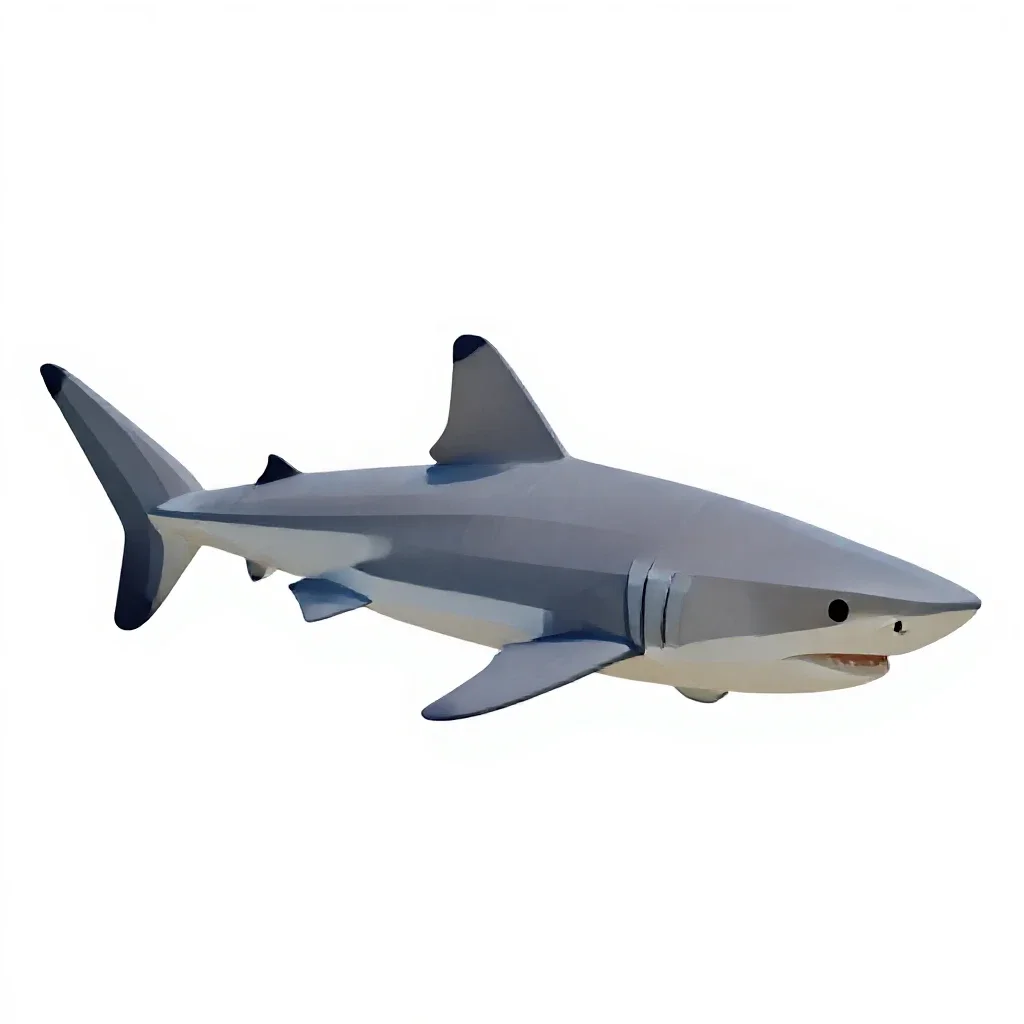 Dusky shark isolated on a white background