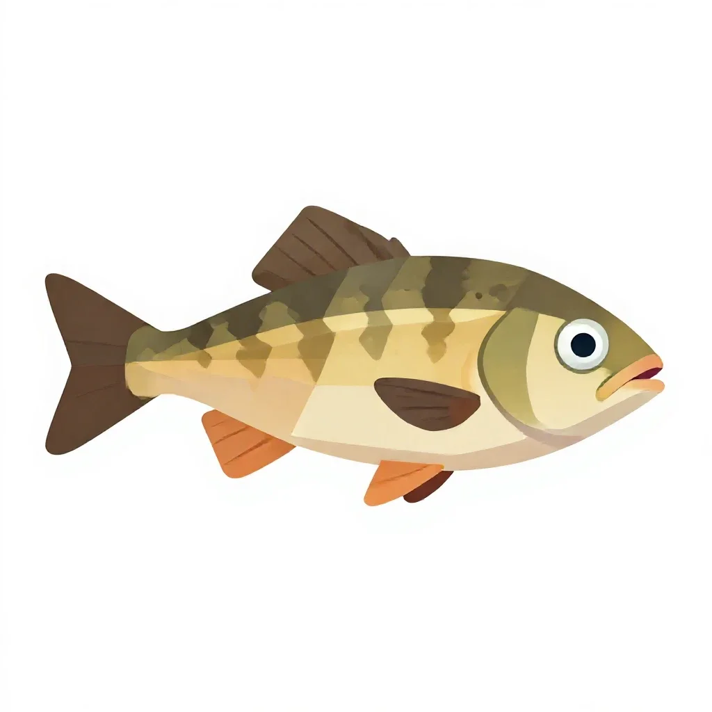 Flashlight fish isolated on a white background