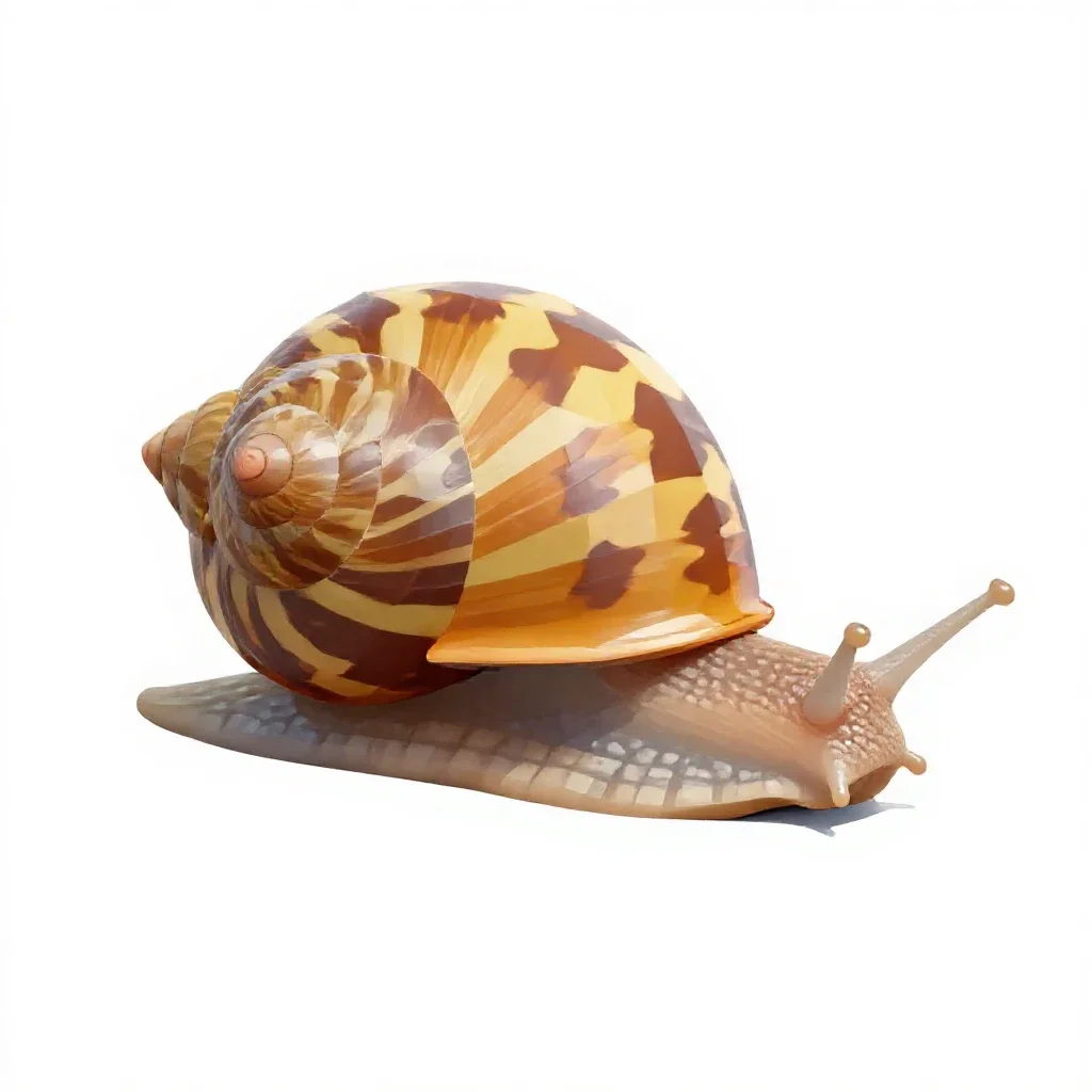 Garden snail isolated on a white background