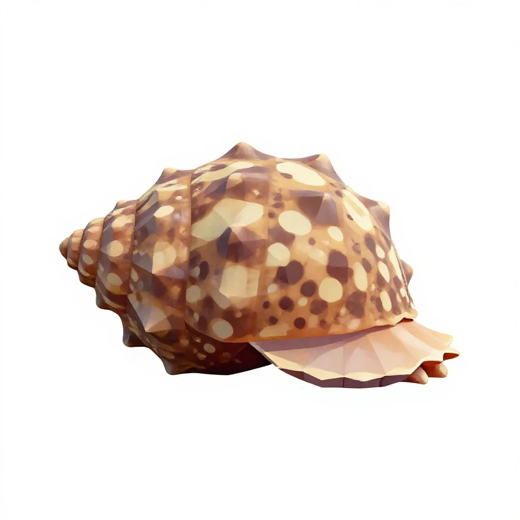Gastropod isolated on a white background
