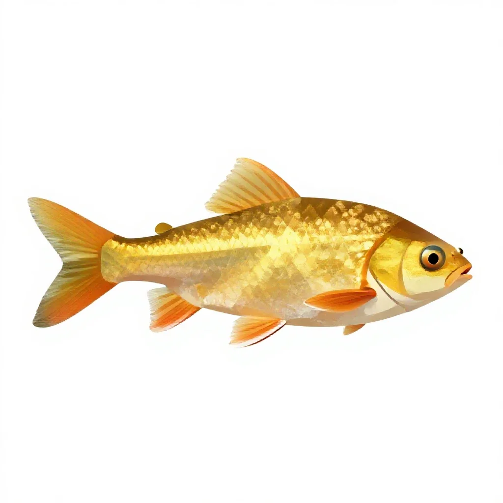 Golden shiner isolated on a white background