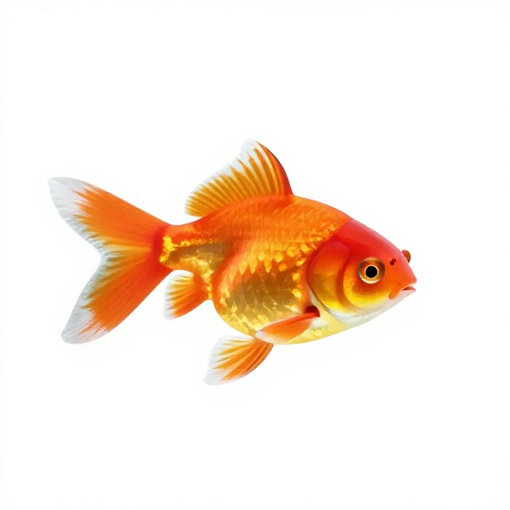 Goldfish isolated on a white background
