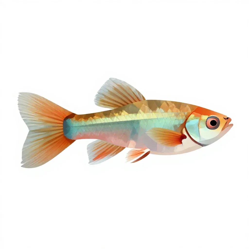 Guppy isolated on a white background