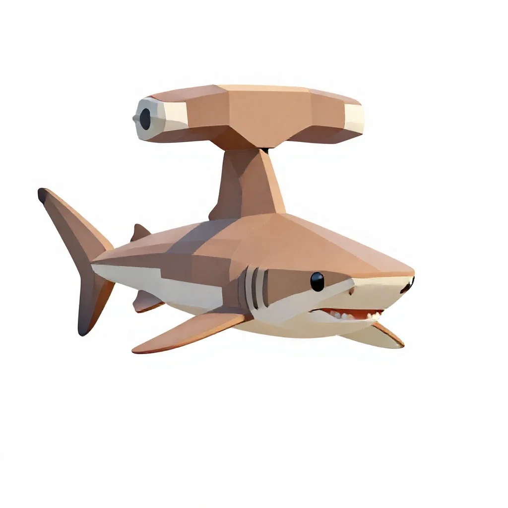 Hammerhead isolated on a white background