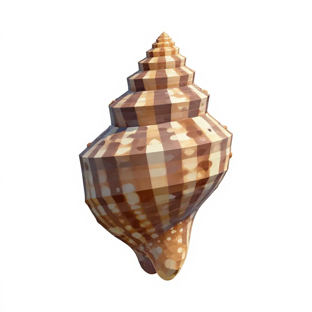 Keyhole limpet isolated on a white background