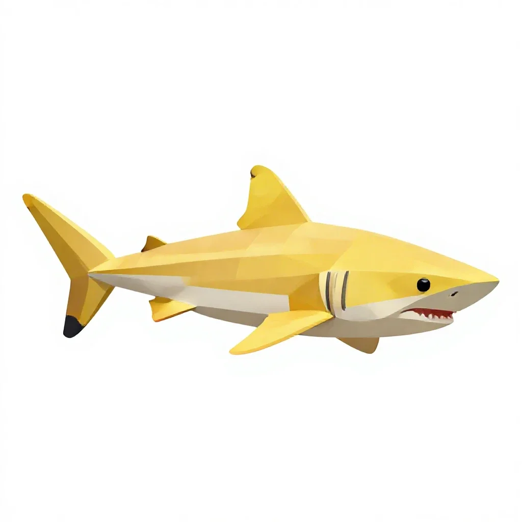 Lemon shark isolated on a white background