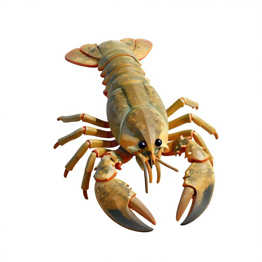 Malacostracan crustacean isolated on a white background