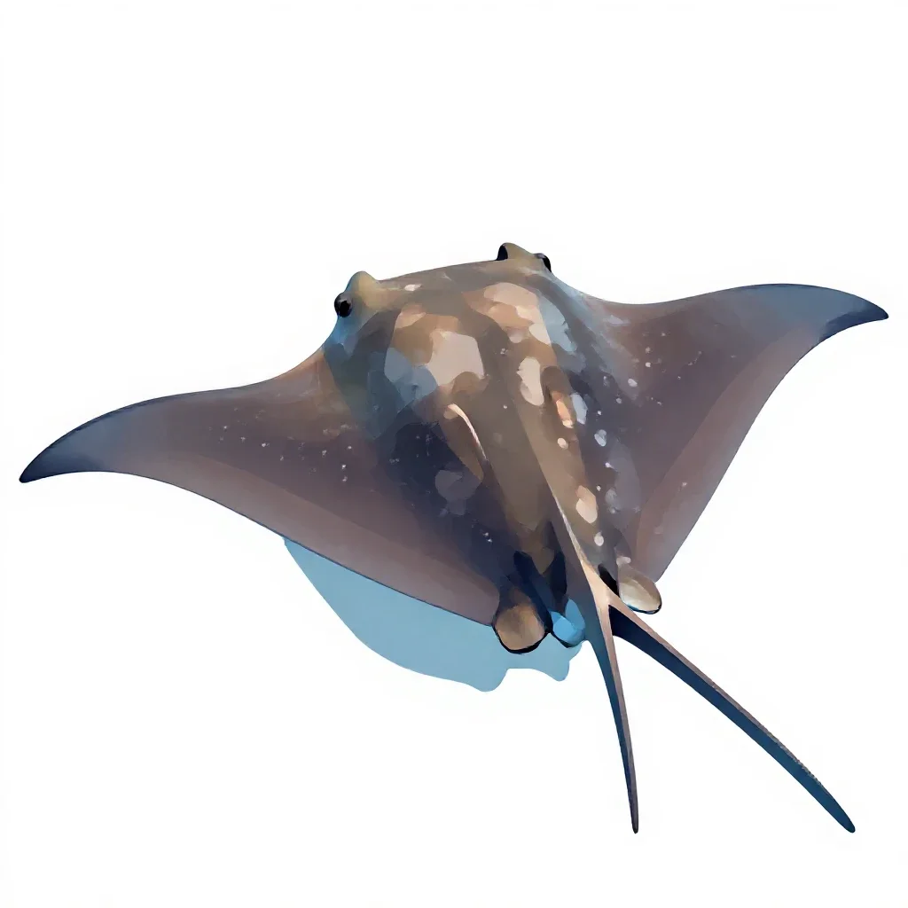 Manta isolated on a white background