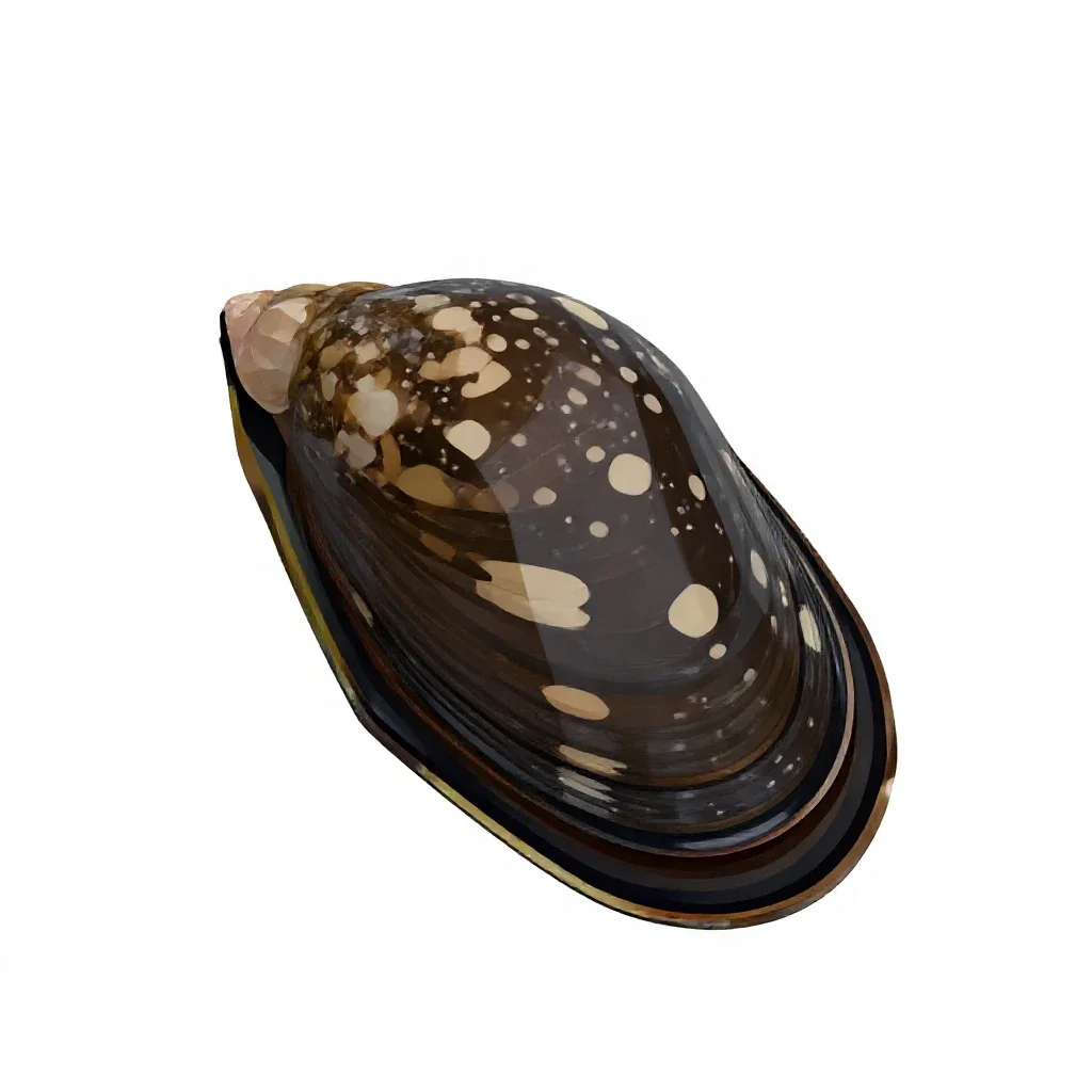 Marine mussel isolated on a white background