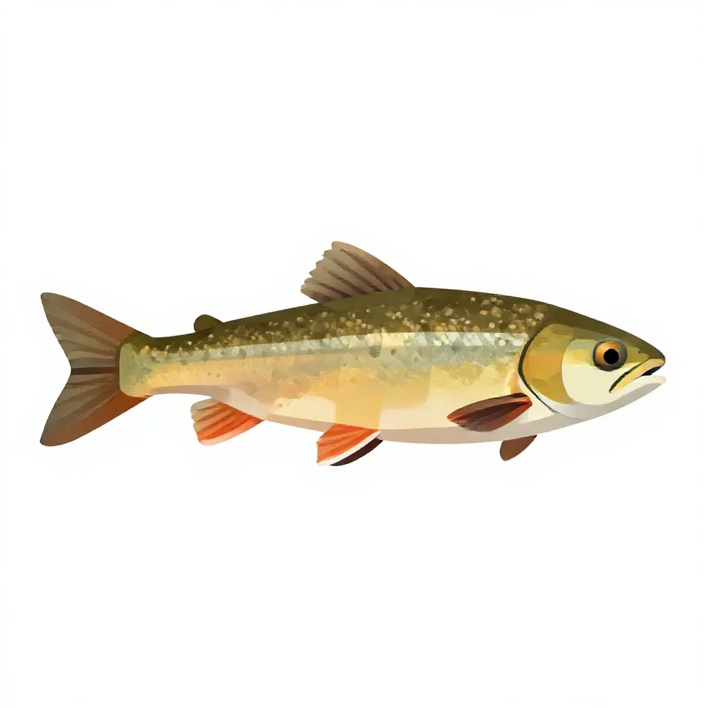 Minnow isolated on a white background