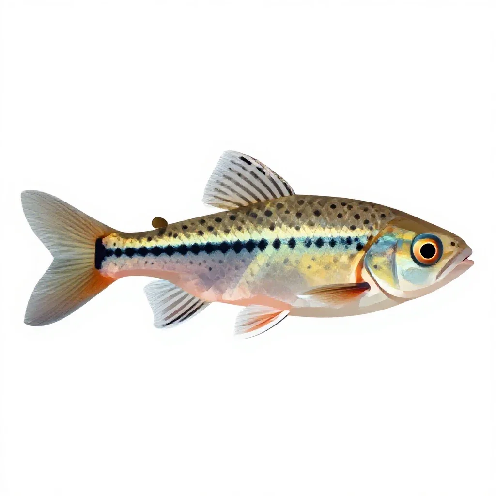 Mosquitofish isolated on a white background