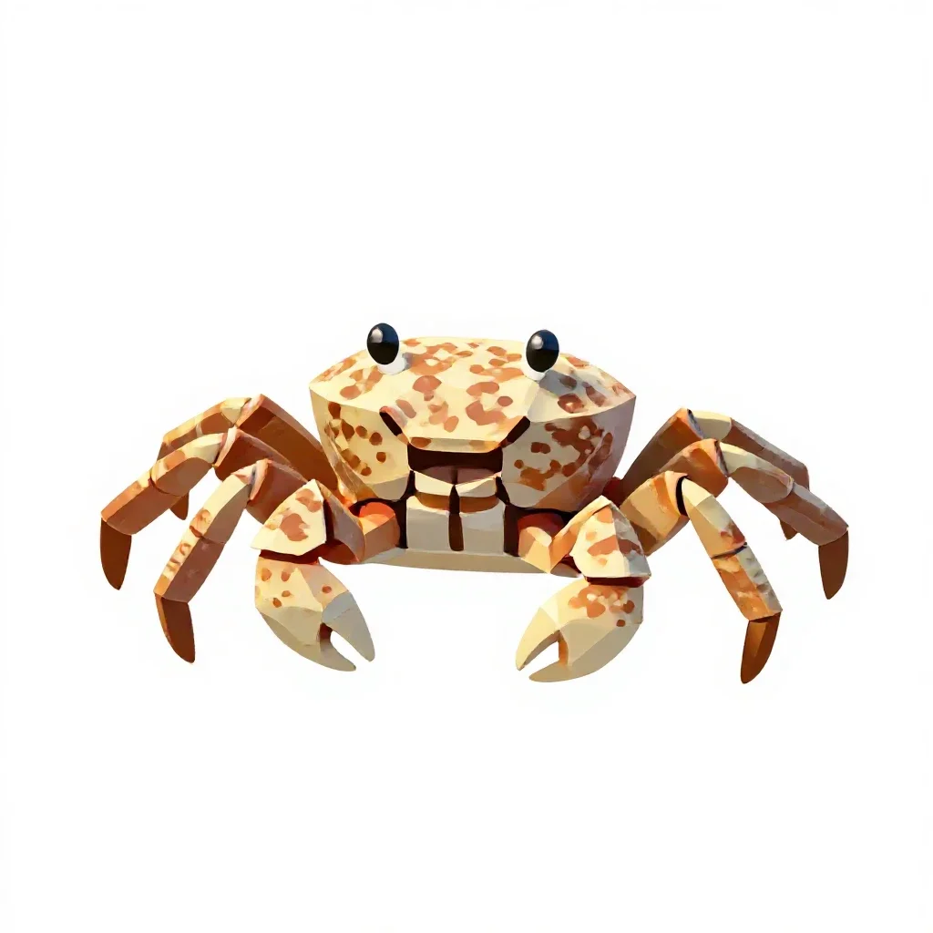 Pea crab isolated on a white background