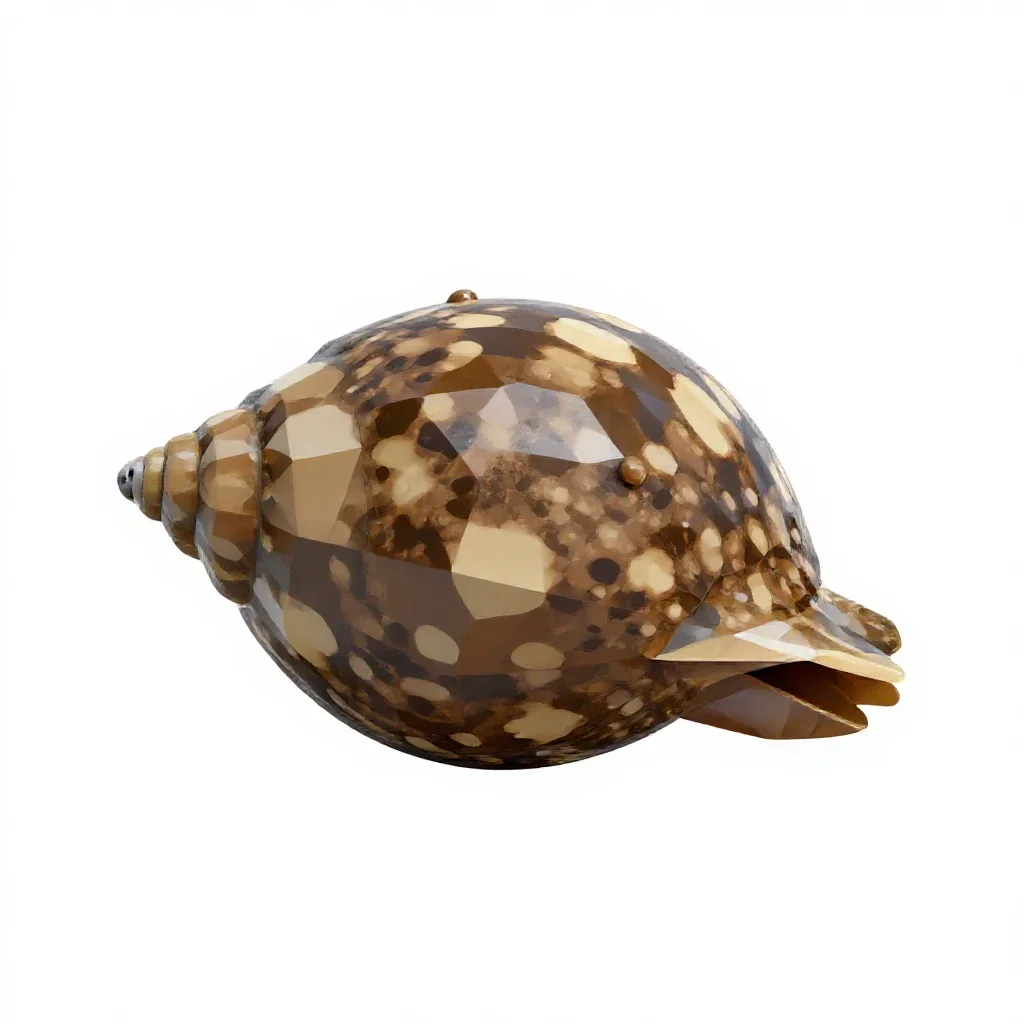 River limpet isolated on a white background