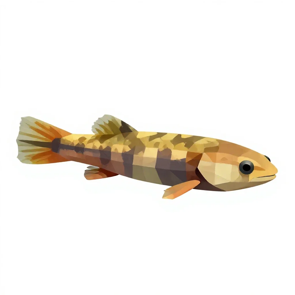 Rivulus isolated on a white background