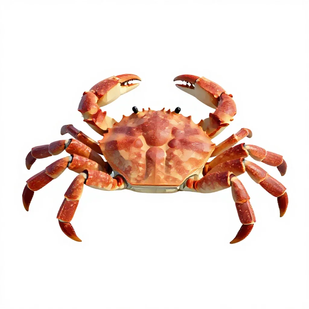 Rock crab isolated on a white background