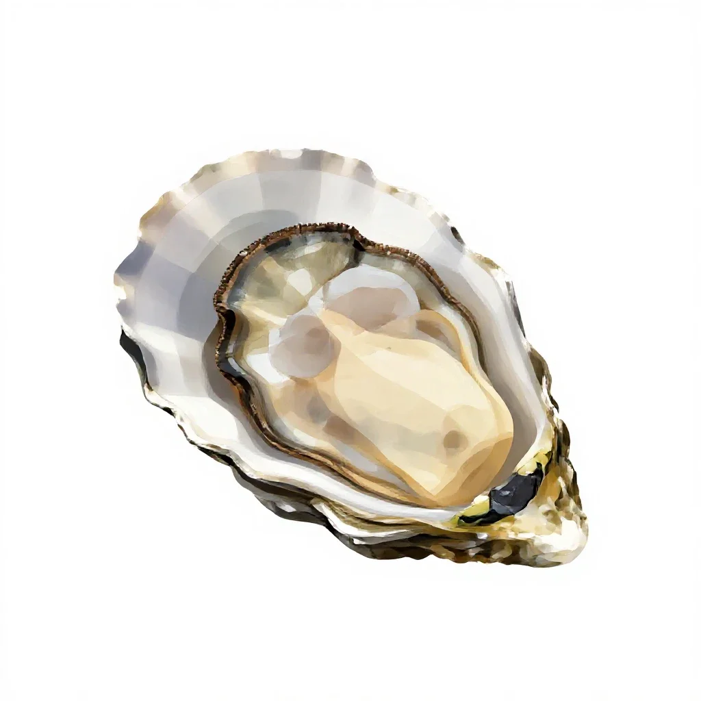 Saddle oyster isolated on a white background