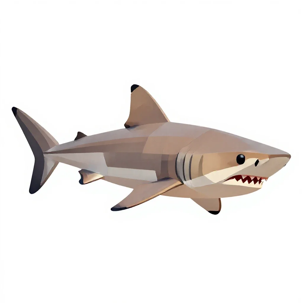 Sand tiger isolated on a white background
