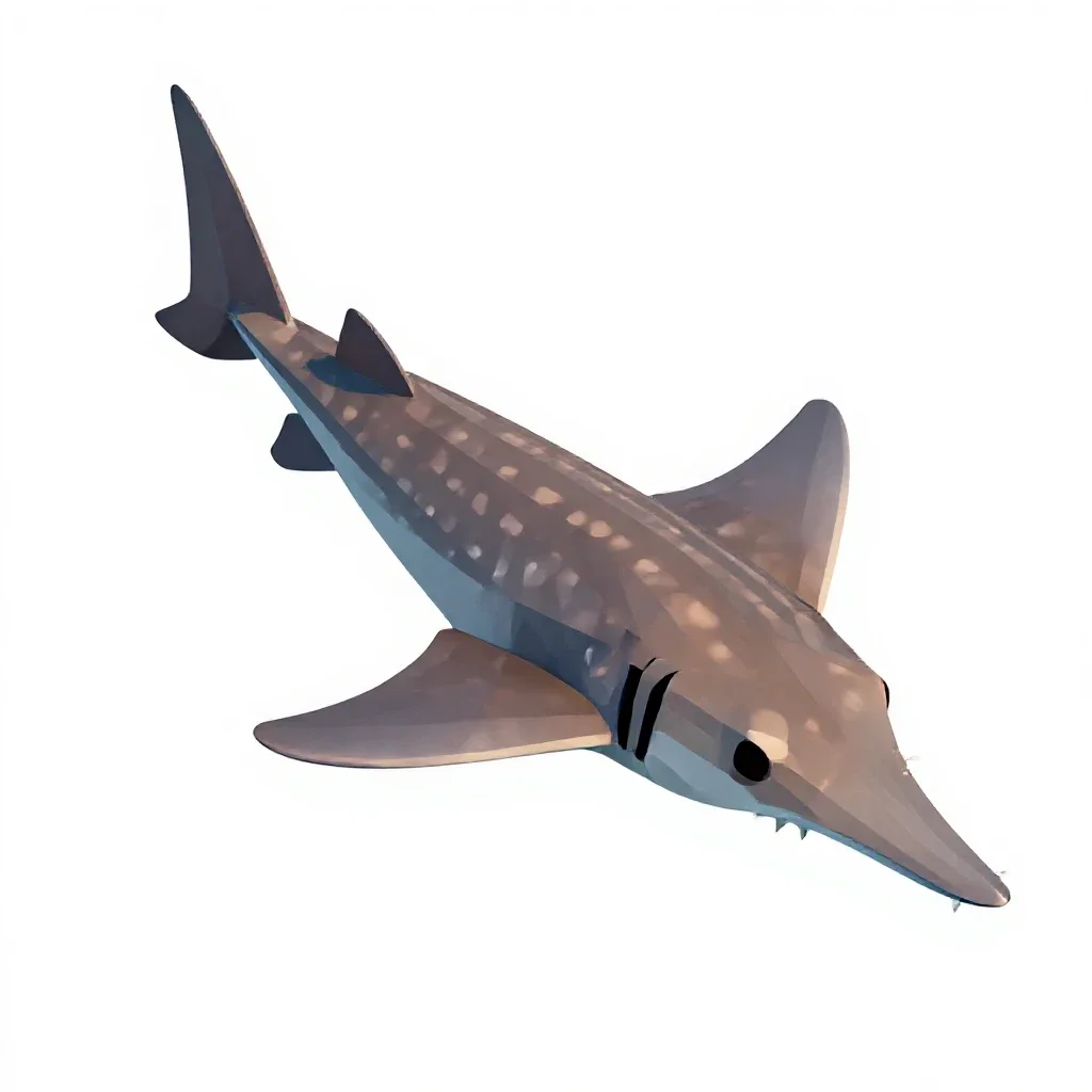Sawfish isolated on a white background