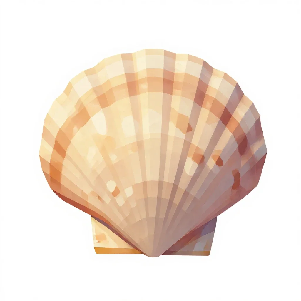 Scallop isolated on a white background