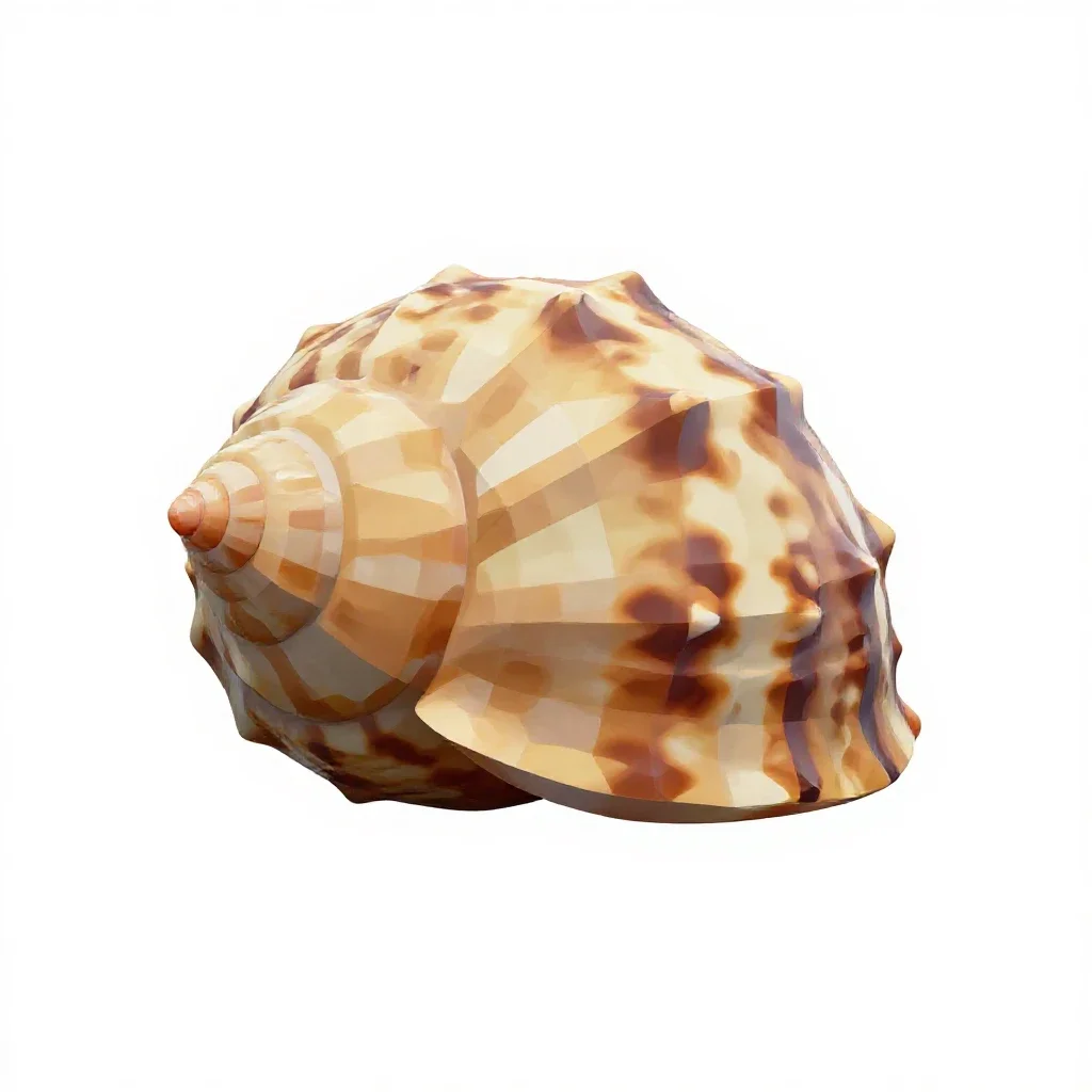 Scaphopod isolated on a white background