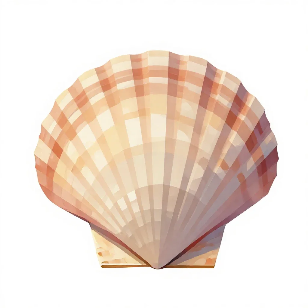 Sea scallop isolated on a white background