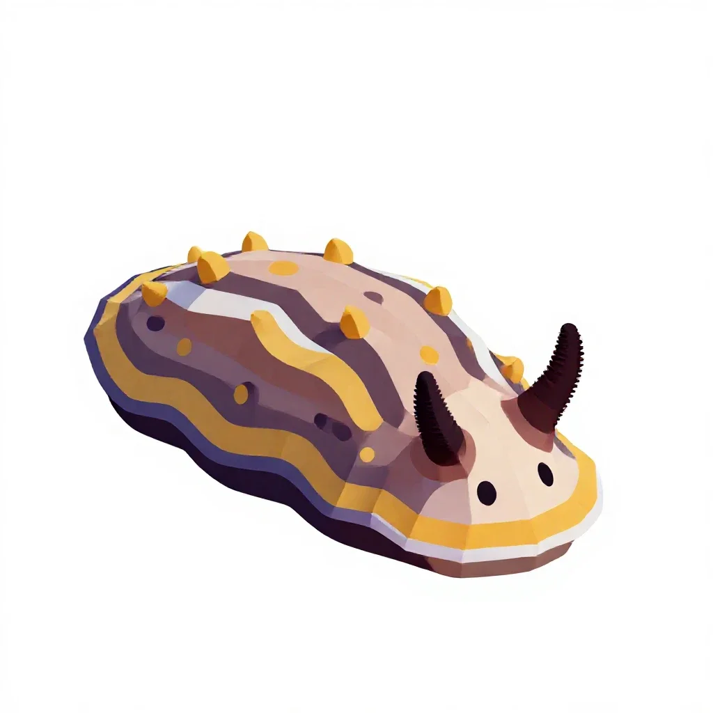 Sea slug isolated on a white background