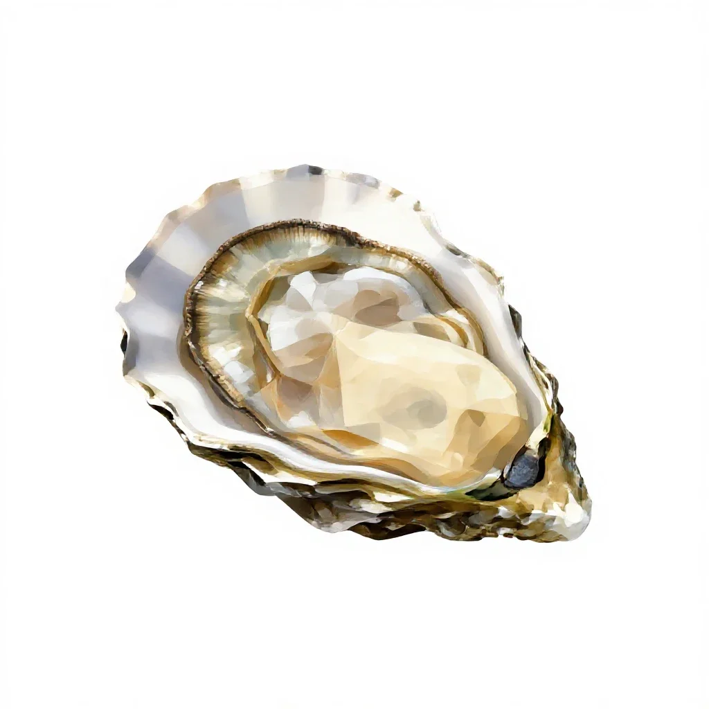 Seed oyster isolated on a white background