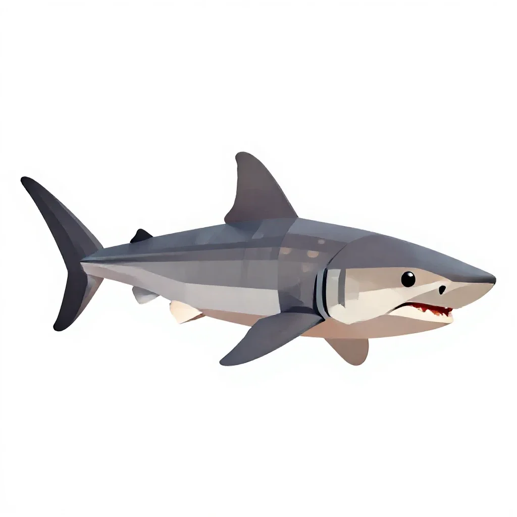Smalleye hammerhead isolated on a white background