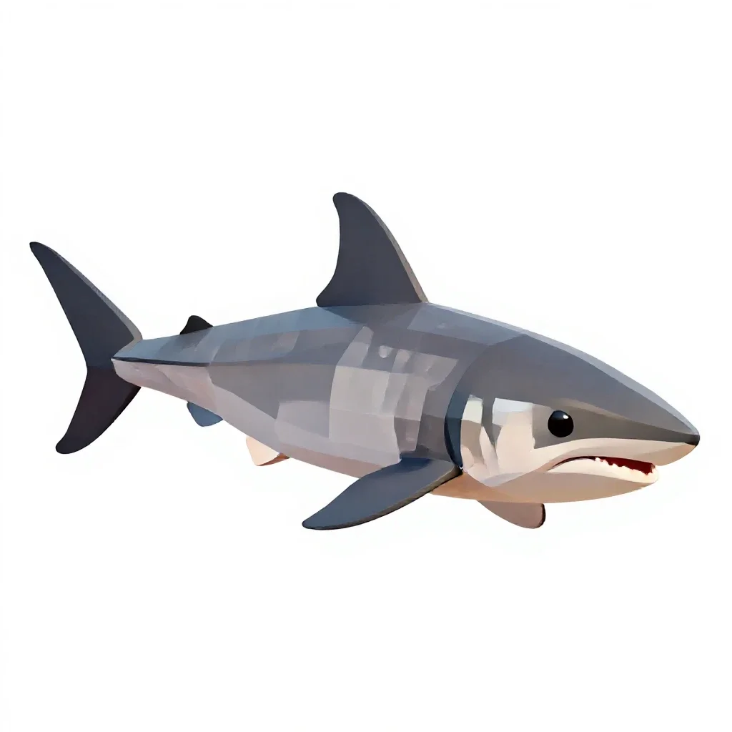 Smooth hammerhead isolated on a white background