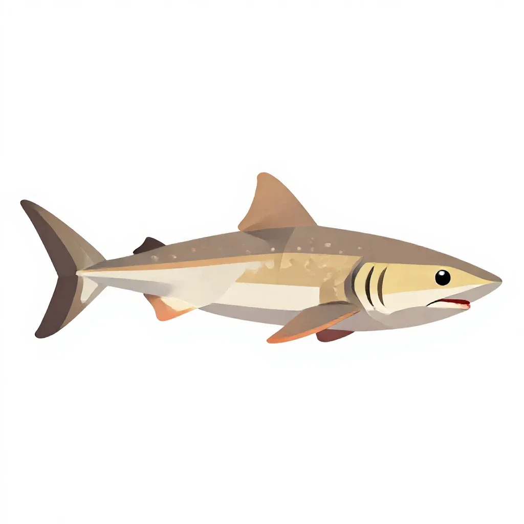 Smoothhound isolated on a white background